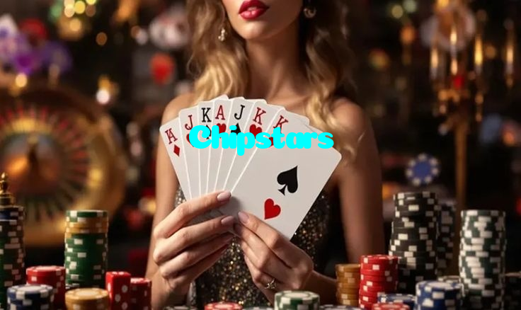 Chipstars casino presented on mobile device in Pakistan with slots and live games